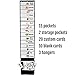 Standard Pocket Chart Classroom Daily Schedule – Suitable for Preschool, Homeschool, Kindergarten or Sunday School - 15 Schedule Pockets - 20 Custom and 10 Blank Cards + 2 Storage Pockets - 3 Hooks