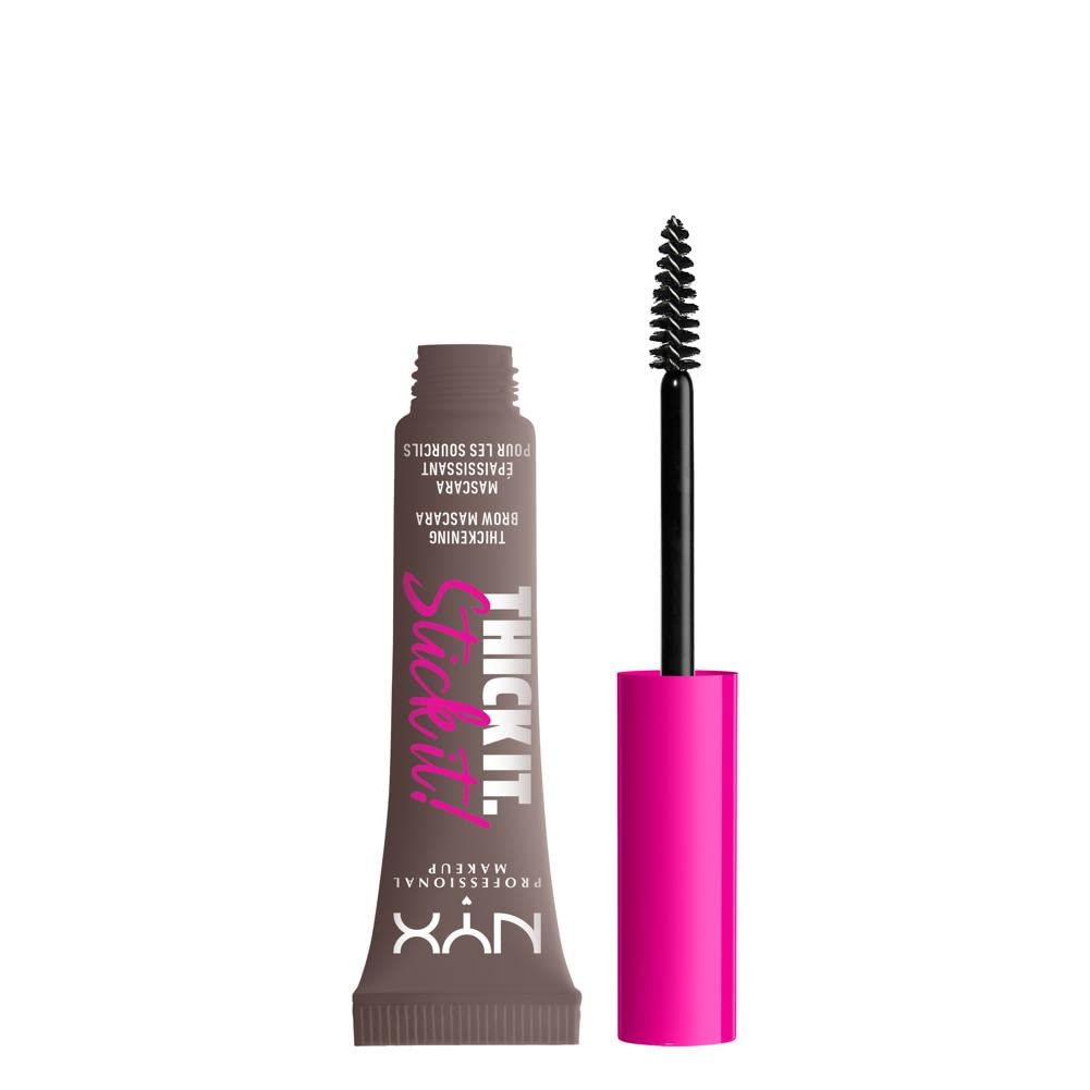 NYX Professional Makeup Thick It. Stick It! Brow Mascara, Tints & Thickens with 16hr Wear, Cool Ash Brown