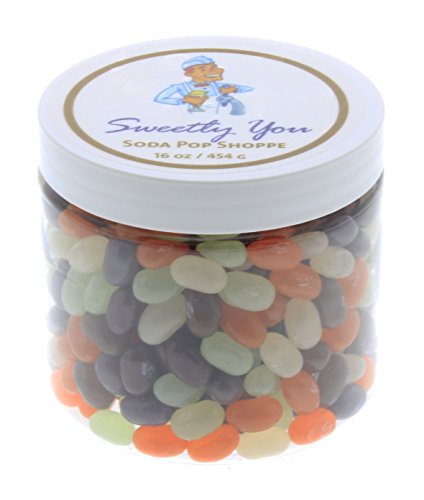 Jelly Belly 1 LB (One Pound, 1 Pound) Bulk Jelly Beans in a resealable and reusable jar. Soda Pop Shoppe Flavored Assorted Beans.