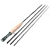 M MAXIMUMCATCH Maxcatch Extreme Graphite Fly Fishing Rod 4-Piece 9 Feet with IM7 Carbon Blank, Hard Chromed Guides, A Cork Grip（Size:3/4/5/6/8wt） (Extreme Rod, 9ft 10weight)