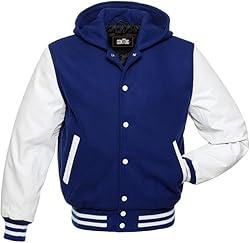 GOKTOG Hooded Varsity Jacket Women, Baseball