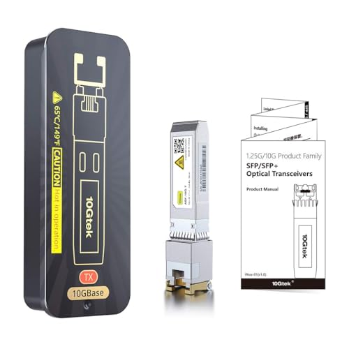 10Gtek SFP+ to RJ45 Copper Module - 10GBase-T Transceiver for Cisco SFP-10G-T-S, Ubiquiti unifi UF-RJ45-10G, Netgear, D-Link, Mikrotik, Meraki, Linksys and More, up to 30m