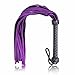 Soft Suede Genuine Leather Equestrian Horse Sport Flogger and Whips With Braided Handle Floggers Purple