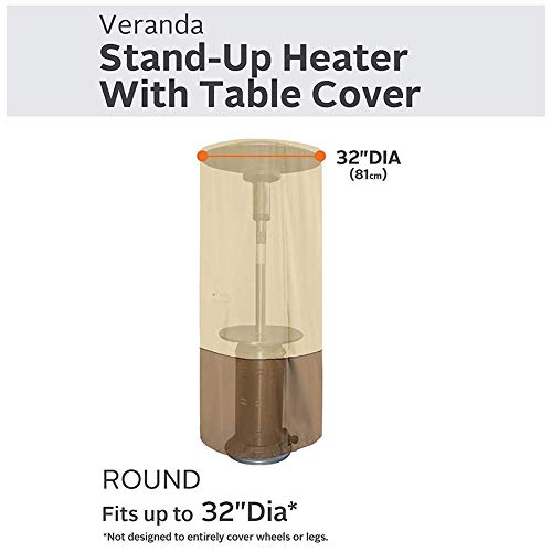 blue--net Patio Heater Cover Waterproof, Outdoor Standup Patio Heater Covers with Zipper, Heavy Duty Oxford Dustproof Furniture Protector (Round Square 8181221cm)