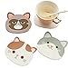 JLHua Silicone Multi-Use Cartoon Cat Trivet (Set of 6 Pack) Insulated Flexible Durable Non Slip Hot Pads and Coasters Cup Mats