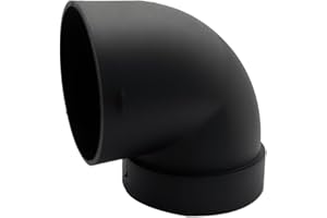 AIMCOCO Diesel Air Heater Duct Connector,75mm/3inch L-Shape Elbow Ducting Pipe Outlet Connector for Diesel Air Parking Caravan Heaters,Black Plastic（1 PCS）