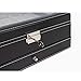 NEX 2 Tiers Watch Box Jewelry Storage Case, 12 Slot Watch Stand Organizer Christmas Holidays Gift for Men, Black