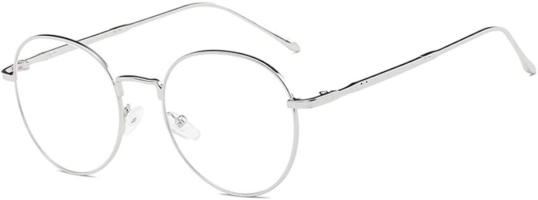 Produktbild von 3 Stück Retro Runde Brille Ohne Stärke Metall Vintage Klarglas