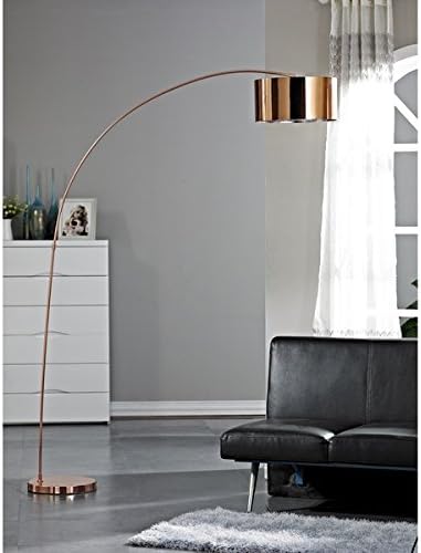 Artiva 12 W USA Adelina 81-inch Rose Copper Arched Floor Lamp