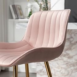 GBZB 24 Inches Gold Bar Stools, Velvet Counter