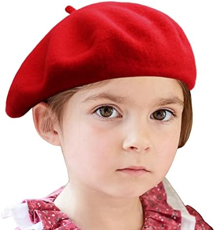 SAFIGLE Strawberry Beret Kids Hat Cute Wool Blend Strawberry