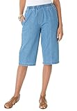 Roamans Women's Plus Size Kate Bermuda Shorts Light Stonewash,20 W