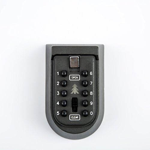 VARANDA Key Box Wall-mounted Security Key Safe Box Button Padlock Combination Key Box/Key Safe, Waterproof Key Keeper Grey/Black for Sharing Your Keys Securely