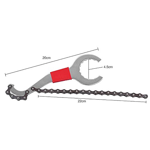 Mmrm 3 in 1 Bike Bicycle Chain Whip Bottom Bracket Freewheel Wrench Lockring Tool - Thumbnail 4