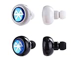 Enegg Car Super Mini Wireless Bluetooth 4.0 Hnads free Stereo In-Ear Earphones Earbuds Earpiece with Microphone for iPhone Samsung LG Motorola HTC Sony Google Nexus Pixel Android Smart Phone, Black