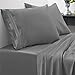 King Size Sheets - Breathable Luxury Bed Sheets with Full Elastic & Secure Corner Straps Built In - 1800 Supreme Collection Extra Soft Deep Pocket Bedding Set, Sheet Set, King, Gray