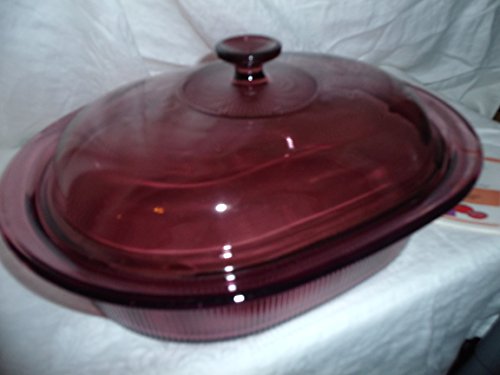 Click Here to See More Images Huge Corning Visions 4 Qt. Casserole in Cranberry