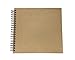 Kraft Cover Spiral Bound Scrapbook Photo Booth Album, Wedding Guest Book, Sketchbook, Journal (10.5 x 10.2 Inches)
