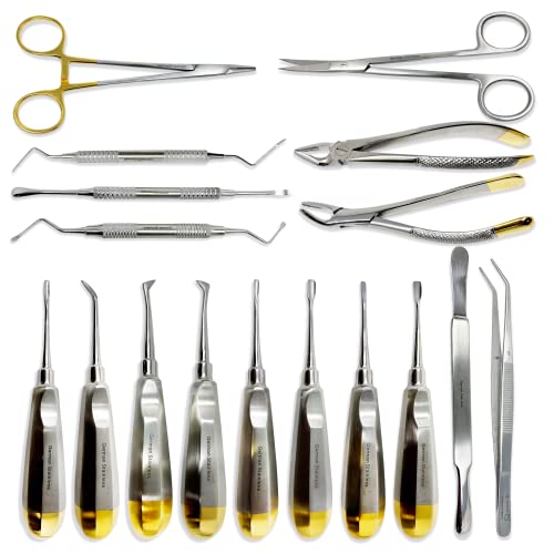 Pinze Elevatori Chirurgia Orale Set Di 74 Pinze Ed Elevatori Per Chirurgia Dentale Ed Estrazioni Orali - Strumenti Dentali AAPro Tools Dentifricio Mentadent