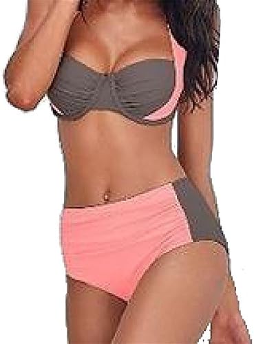 Flybrave Women Sexy High Waisted Backless push Swimwear Bikinis As5China 2XL=US XL
