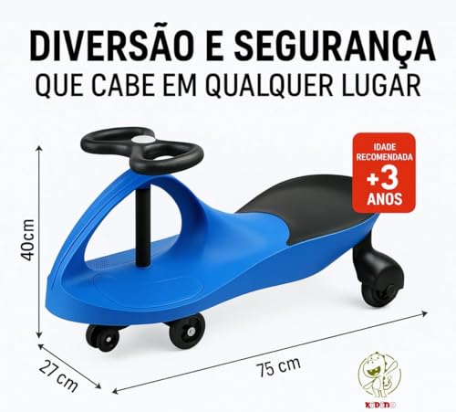 Carrinho Rolimã Infantil Carrinho de Rolimã Infantil Resistente, Seguro e Super Divertido Azul
