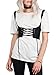 TOB Women's Tank Tied Lace Denim Wide Waist Cincher Belt Corset