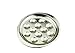 Mengbaobao Escargot Dining Set 12 Compartment Holes Snail Plate Tong 4 Forks Stainless Steel