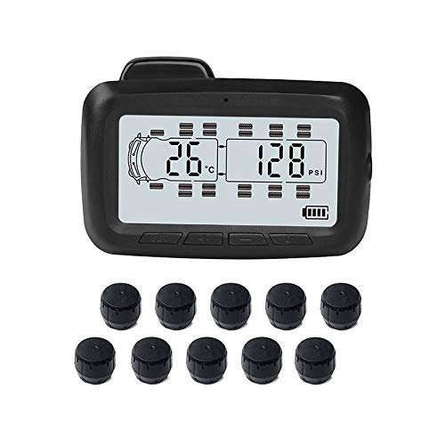 B-Qtech New TPMS Tire Pressure Monitoring System Wireless RV TPMS with 10 Sensors for Car Truck Motorhome Tow Travel Trailer Real Time Pressure and Temperature Support Max 22 Tires - Thumbnail 7