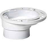 Plastic Oddities Offset Toilet Flange (POF100), Repairs Toilet Too Close/Too Far from Wall/Vanity, Fits over 3"/Inside 4" PVC