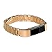 For Fitbit Alta Band, Wearlizer Smart Watch Metal Wristband Replacement Strap for Fitbit Alta (Matt Rose Gold)