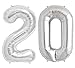 Tellpet Silver Number 20 Balloon, 40 inch