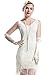BABEYOND 1920s Flapper Dress Roaring 20s Great Gatsby Costume Dress Fringed Embellished Dress (Medium)