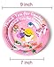 Nami Products SHARK PARTY Supplies Pink Birthday Baby Party Dessert Set 16 Large Plates, 16 Small Plates, 16 Cups, 16 Napkins Party Kit for Kids Birthday Shark Theme Baby Shower (16 Guests)