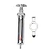 Fencia Stainless Steel Metal Syringe Glass Sampler Lab Glassware (10ml) with Adjustable Dose for Veterinary Animal Drug Injection