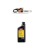 WORX 16-Inch 14.5 Amp Electric Chainsaw with Auto-Tension, Chain Brake, and Automatic Oiling - WG303.1 WITH Oregon 54-026 Chain Saw Bar And Chain Oil - Quart