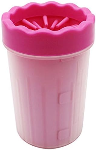 JWPC Dog Paw Cleaner-Mudbuster Portable Pet Cleaning Brush Cup / Pet Foot Cleaner,Red M