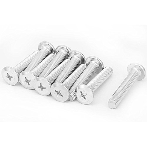 Uxcell a16022300ux0846 M8 x 50mm Phillips Flat Head Countersunk Bolt Machine Screw (Pack of 10)