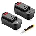 Powerextra 3.7Ah 18V Replacement Battery Compatible with Black&Decker A1718 A18NH HPB18 HPB18-OPE,2 Pack primary