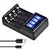 AA Battery Charger, IMOE Smart LCD Display 4 Bay AAA AA batteries Charger with USB Port for Ni-MH Rechargeable Batteries Build in Intelligent Circuits Protection
