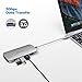 HooToo USB C Hub, 7-in-1 Adapter with Gigabit Ethernet Port, SD/TF Card Reader, 4K HDMI, 3 USB 3.0 Ports for MacBook and Type C Windows Laptops (Silver)