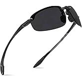 WISTON Sports Polarized Sunglasses for Men Women Tr90 Rimless Frame for Running Fishing Baseball Driving W8001