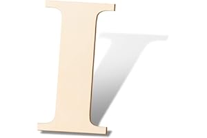 SAVITA 30 cm Blank Wooden Letters Sign Unfinished Wood Slice Sign for Home Wall Decoration DIY Craft Projects (I)