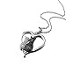 Angel caller Cat Necklaces 925 Sterling Silver Jewelry Cute Double Two-tone Cat Pendant Necklace Rolo Chain,Eternal Love Heart Necklace Gifts for Mom Women,Girls