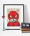 Spider Cat, Superhero Kids Bedroom Wall Decor, Vintage Wall Art Upcycled Dictionary Art Print Poster For Kids Room Decor 8x10 inches, Unframed