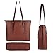 ZYSUN Laptop Tote Bag,15.6 IN Multi-function PU Leather Modern Laptop Shoulder Bag with Durable Straps for Women Valentine's Day Gift
