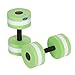 Water Dumbells,Eamber Aqua Fitness Barbells Exercise Hand Bars,Set of 2 Foam Dumbbells (Green)
