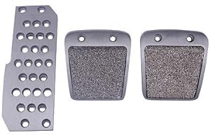 BADASS SHARKS 3PCS Anti-Slip Performance Foot Pedal Pads Car Foot Rest Fuel Brake MT Pedals Accessories for Honda Accord S2000 Civic Del Sol Fit RSX NSX Mugen JDM