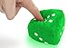 Zento Deals Pair of Hanging Black Dots Fuzzy Dices Nostalgic Retro (Green)