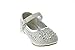 F-54A Baby Girls Rhinestone Ballet Ballerina Flats Silver