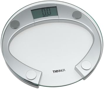 Amazon Com Thinner Scale By Conair Th301 Round Glass Scale Silver Health Personal Care